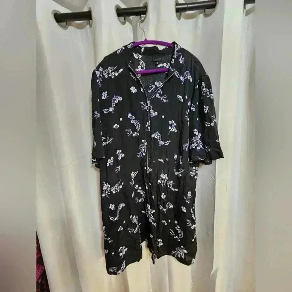 Plus Size Floral Print Dress